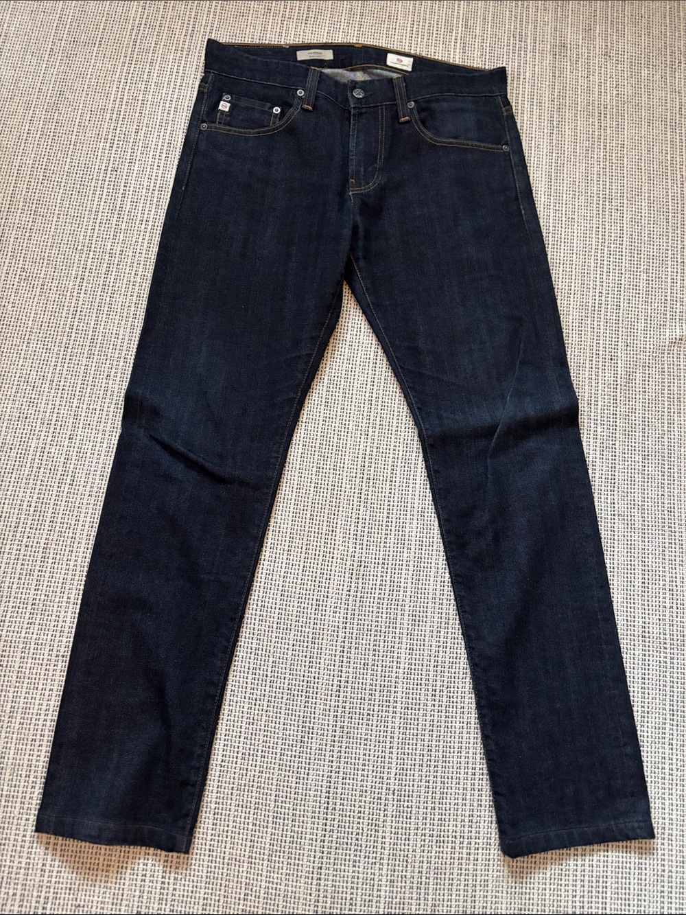 Ag Adriano Goldschmied Slim Straight Dark Indigo Jeans